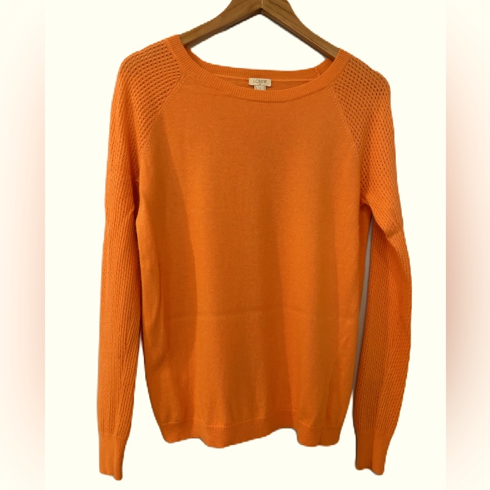 J. Crew Factory Peach Lightweight Crew Neck Sweater Size Small